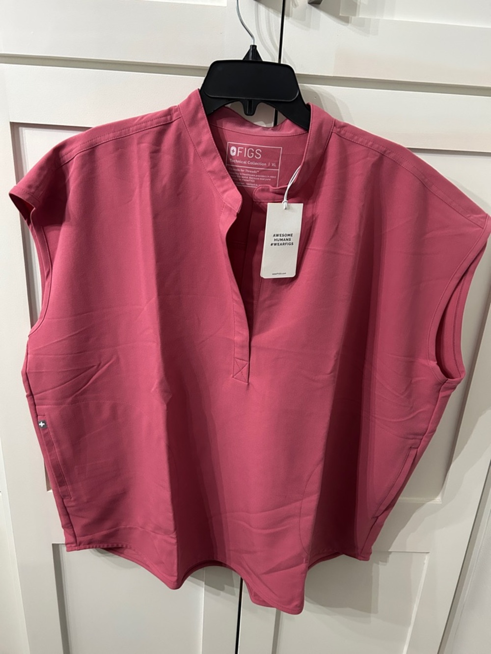 Figs Women’s Rose Pink Cap-Sleeve Medical Tunic